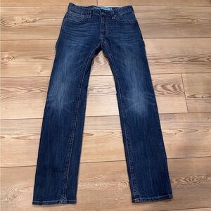 Men's Dark Blue Straight Jeans